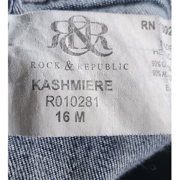 Rock & Republic Women's Straight Skinny Darkwash Jeans Size 16 - Picture 8 of 8